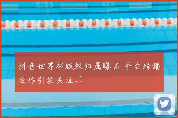 抖音世界杯版权归属曝光 平台转播合作引发关注_1